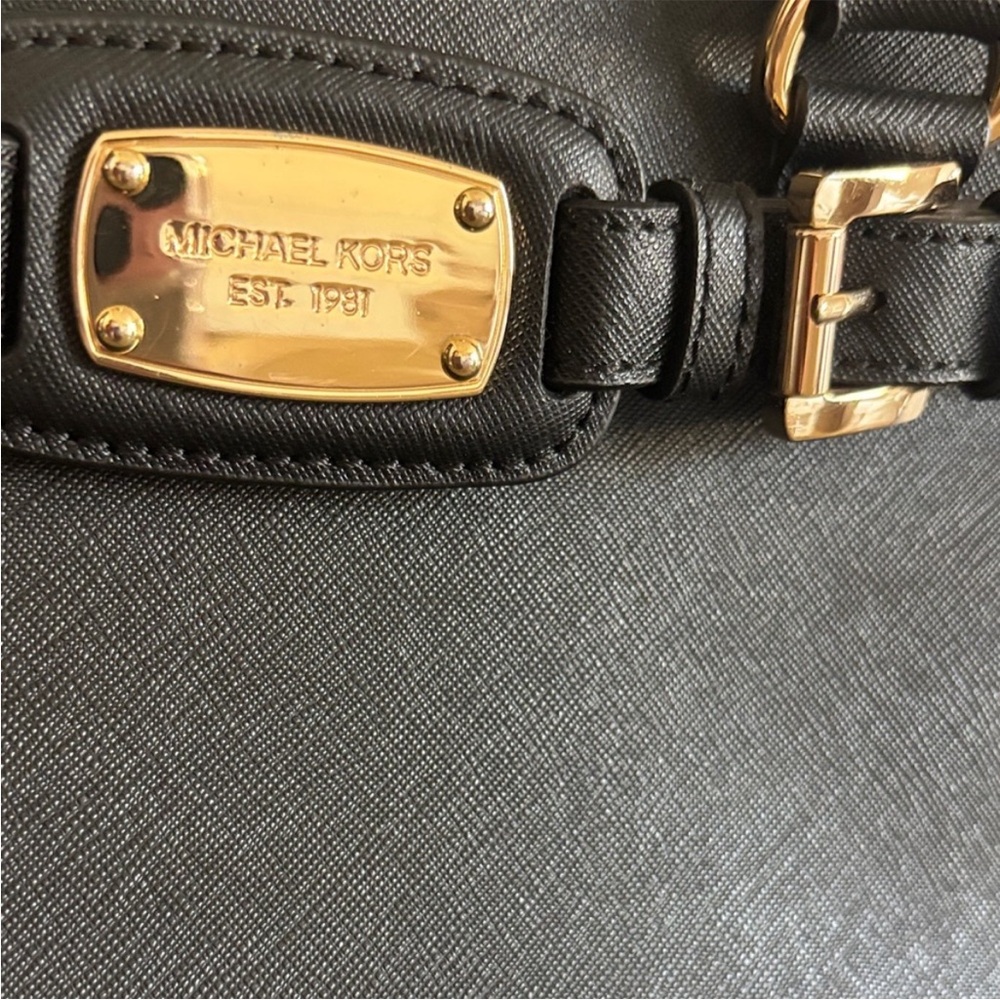 Michael Kors Black Satchel with Gold Hardware - Picture 8 of 8